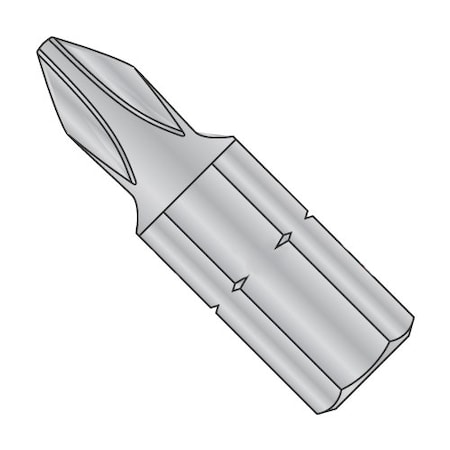 1 X 1 X 1/4 Phillips Reduced Insert Bit/Point Size: #1/Length 1/Shank: 1/4 , 200PK